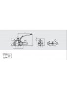 HYDRAULIC 2 WAYS BALL VALVE 8L OUTER THREAD