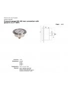 HYDRAULIC PRESSURE GAUGE DN100 0-100 BAR REAR CONNECTION