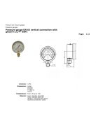 HYDRAULIC PRESSURE GAUGE 0-4 BAR VERTICAL CONNECTION