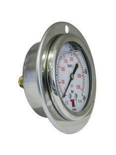 HYDRAULIC PRESSURE GAUGE 0-400 BAR REAR CONNECTION